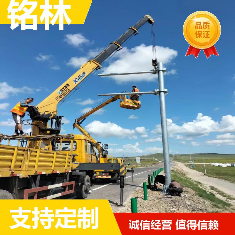  浸塑 道路指示 双悬臂 双柱式交通标志杆 多年行业经验 铭林