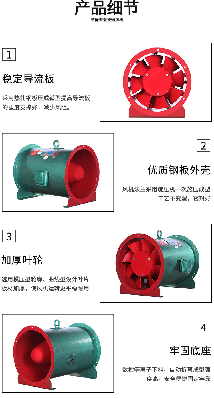 SWF series mixed flow fan SWF-I-A pipeline pressurized building ventilation, ventilation and smoke exhaust fan