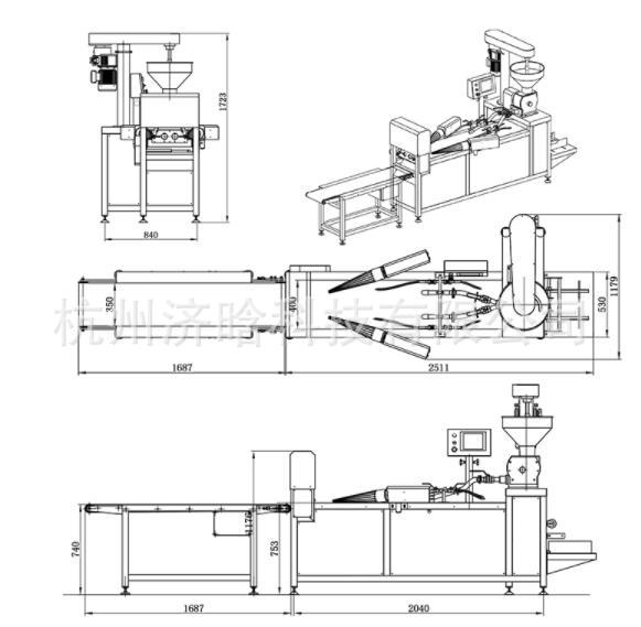 Five spice roll machine Minnan big meat roll forming machine Ji Han Tofu skin roll equipment bean skin roll production line fully automatic