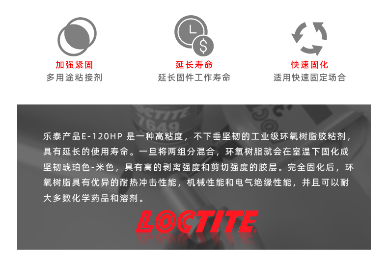 Original Loctite 120hp high-strength epoxy adhesive Jiaxing Henkel Loctite two-component adhesive