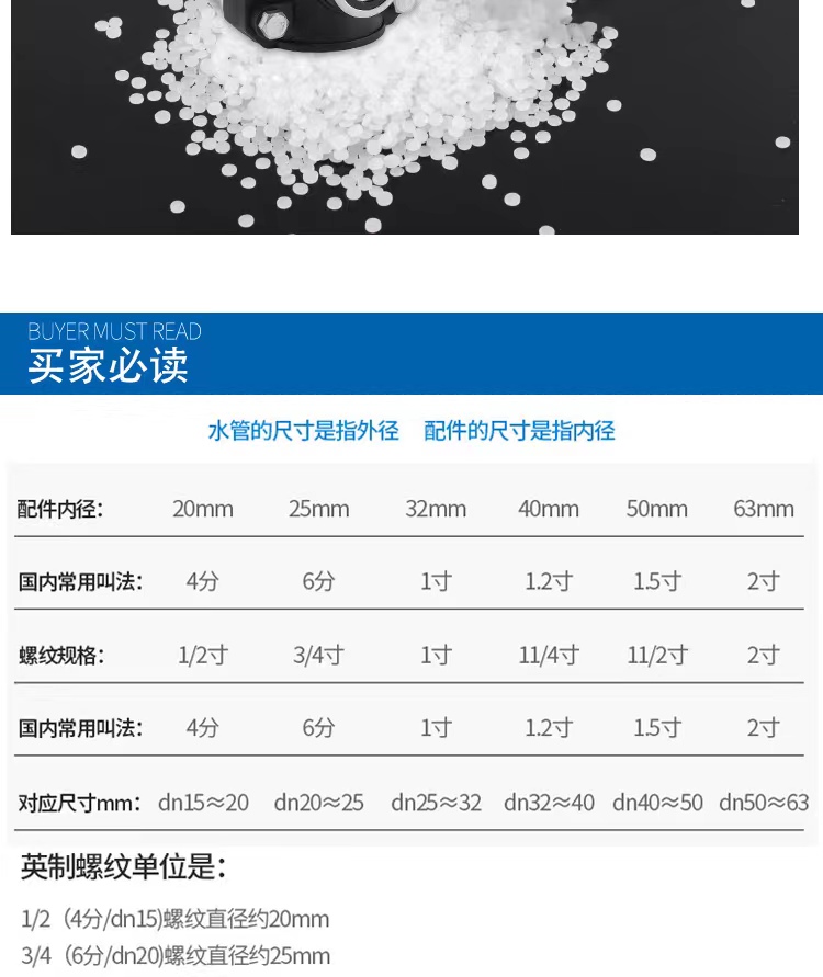 Baoka three-way reinforced saddle type additional interface for foreign trade outlet tap water installation and distribution saddle Guotai Haode