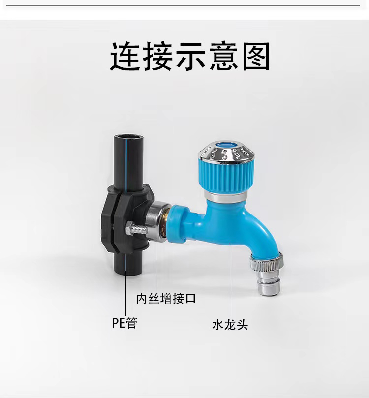 Baoka three-way reinforced saddle type additional interface for foreign trade outlet tap water installation and distribution saddle Guotai Haode