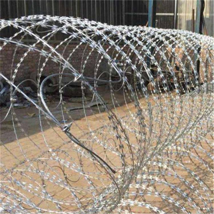天恒博达模拟蛇腹型铁丝网 塑料铁丝网 模拟训练铁丝网