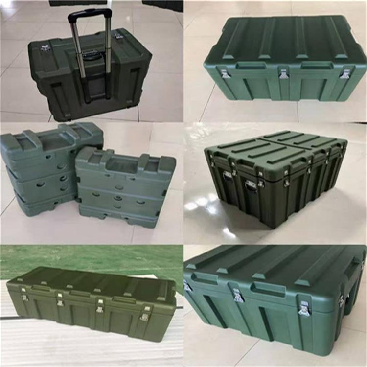 天恒博达军绿色滚塑箱 滚塑箱定制 通用运输滚塑箱
