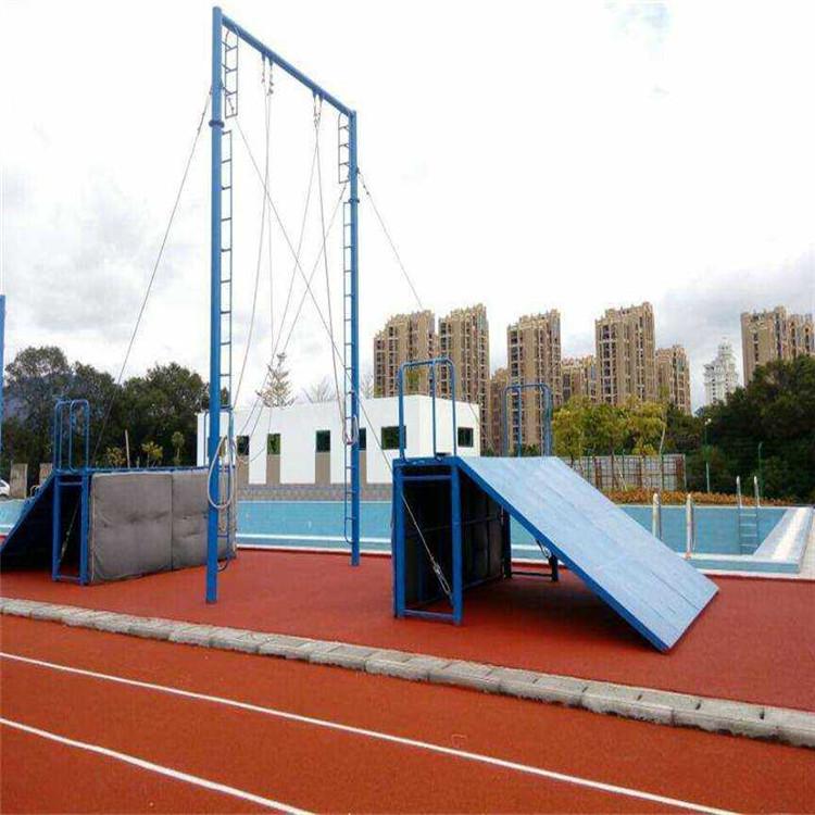 天恒博达训练器材 断桥户外攀岩 墙多面体组合 高空轮胎桥