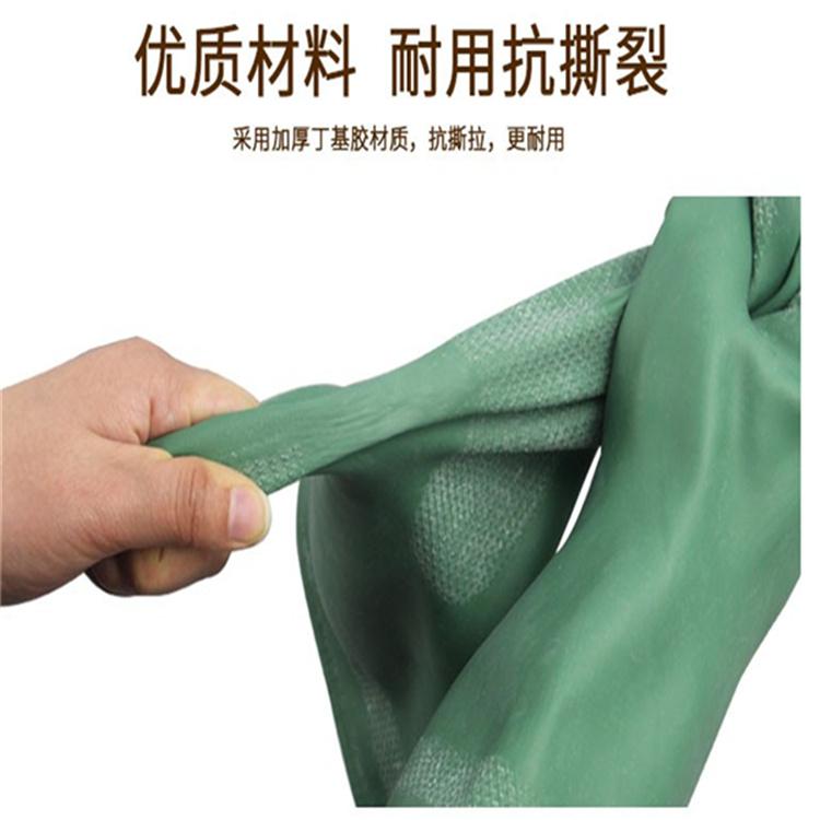 天恒博达丁基尼龙衬里手套 耐酸碱防毒手套 工业防毒手套