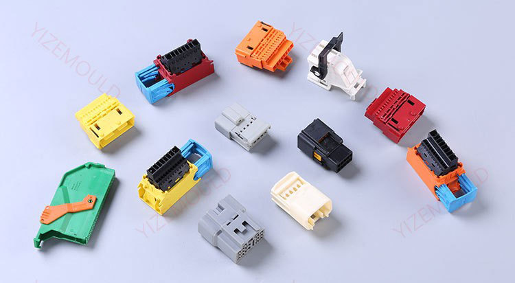 Auto connector mold manufacturer Precision connector Injection mold construction design and manufacture Rubber coated injection mold opening Yize