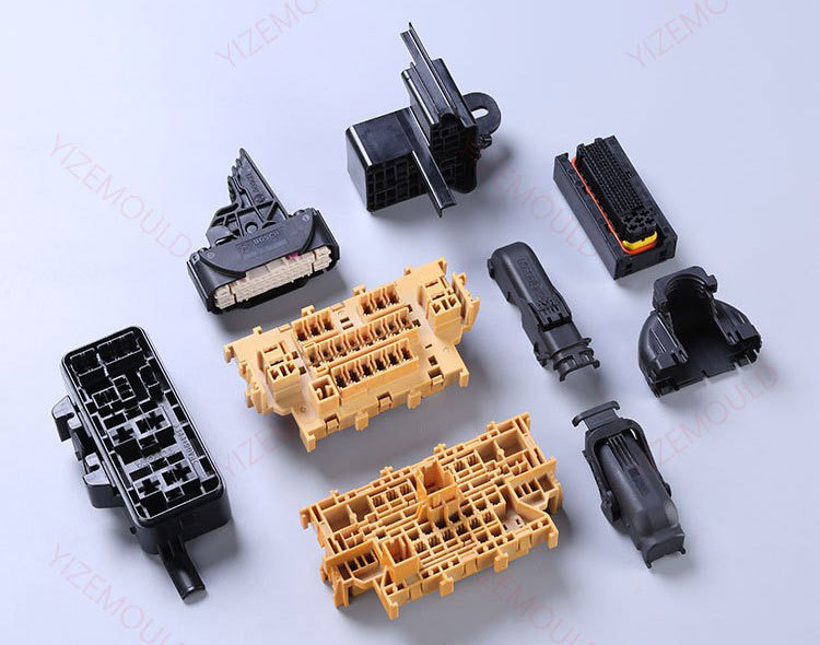 Auto connector mold manufacturer Precision connector Injection mold construction design and manufacture Rubber coated injection mold opening Yize