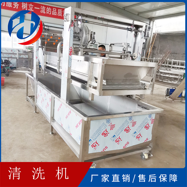 Bubble cleaning machine, commercial central kitchen vegetable washing machine, multifunctional Saint Mary fruit cleaning assembly line, Hongchang