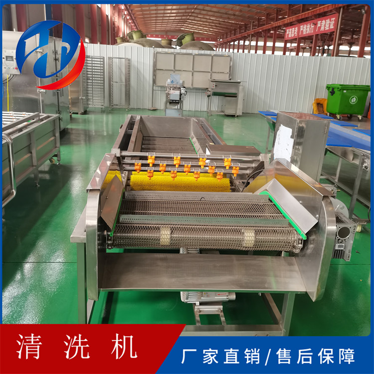 Bubble cleaning machine, commercial central kitchen vegetable washing machine, multifunctional Saint Mary fruit cleaning assembly line, Hongchang