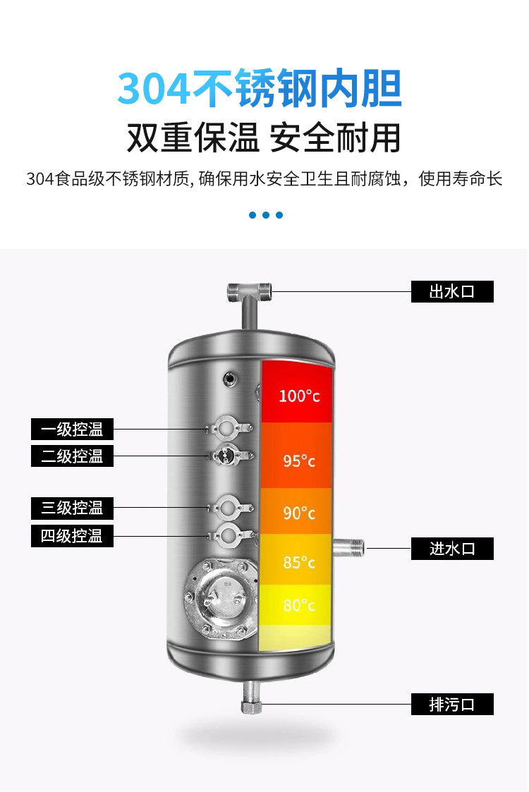 Green drink straight Water dispenser, commercial full-automatic water boiler, school factory water boiler, electric water boiler