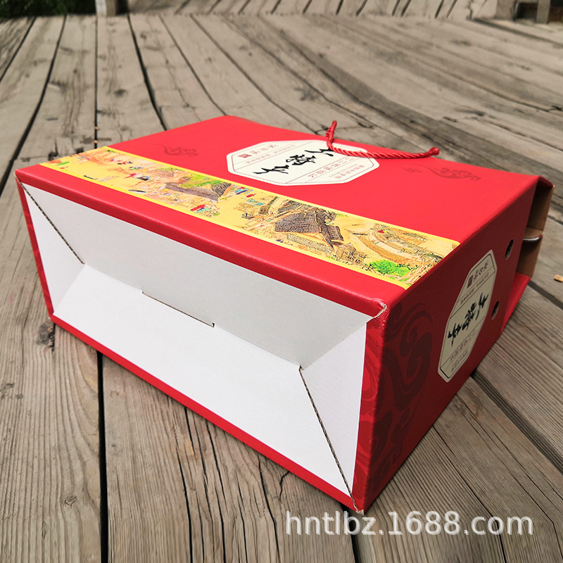 Packaging box for local specialties, general gift box for annual goods and dried fruits, 10 kg agricultural product packaging, paper box, portable gift box