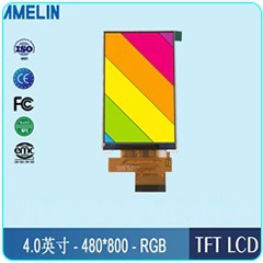 4.0 inch TFT TN LCD display with 320x480 resolution interface RGB/SPI/M