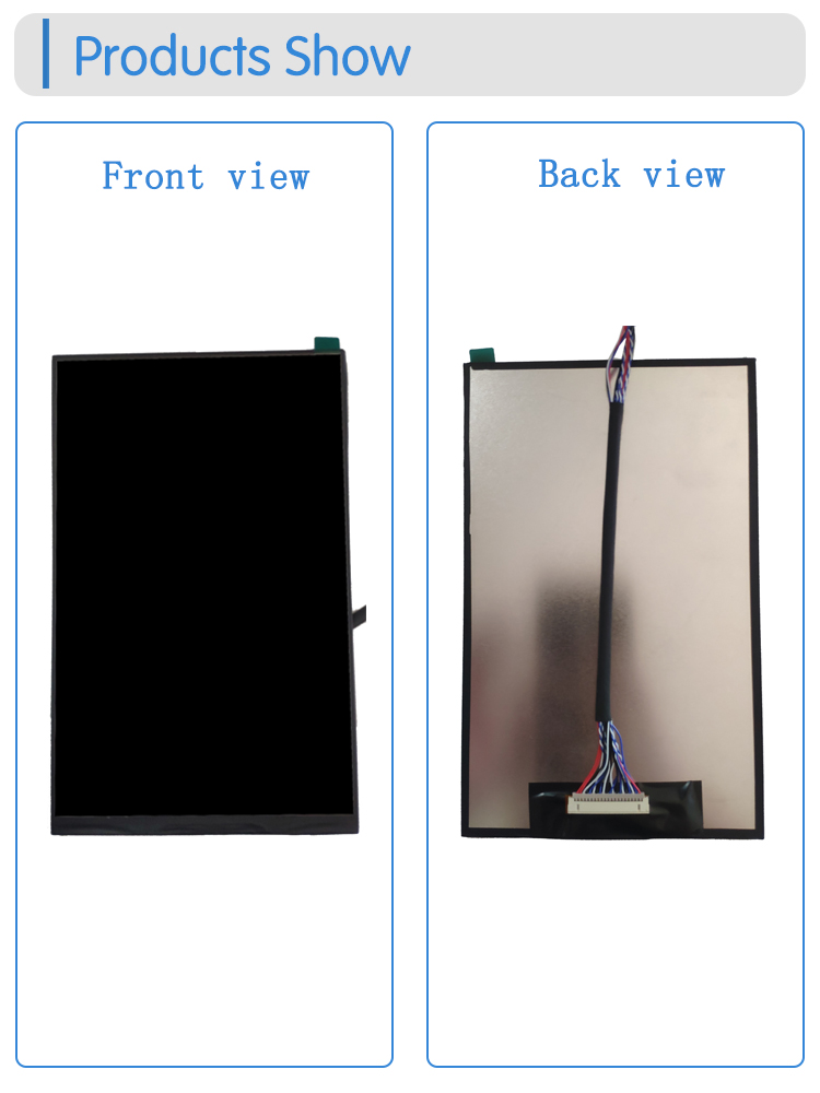 8-inch TFT LCD screen with 800 * 1280 resolution LVDS interface and TP touch IPS LCD display