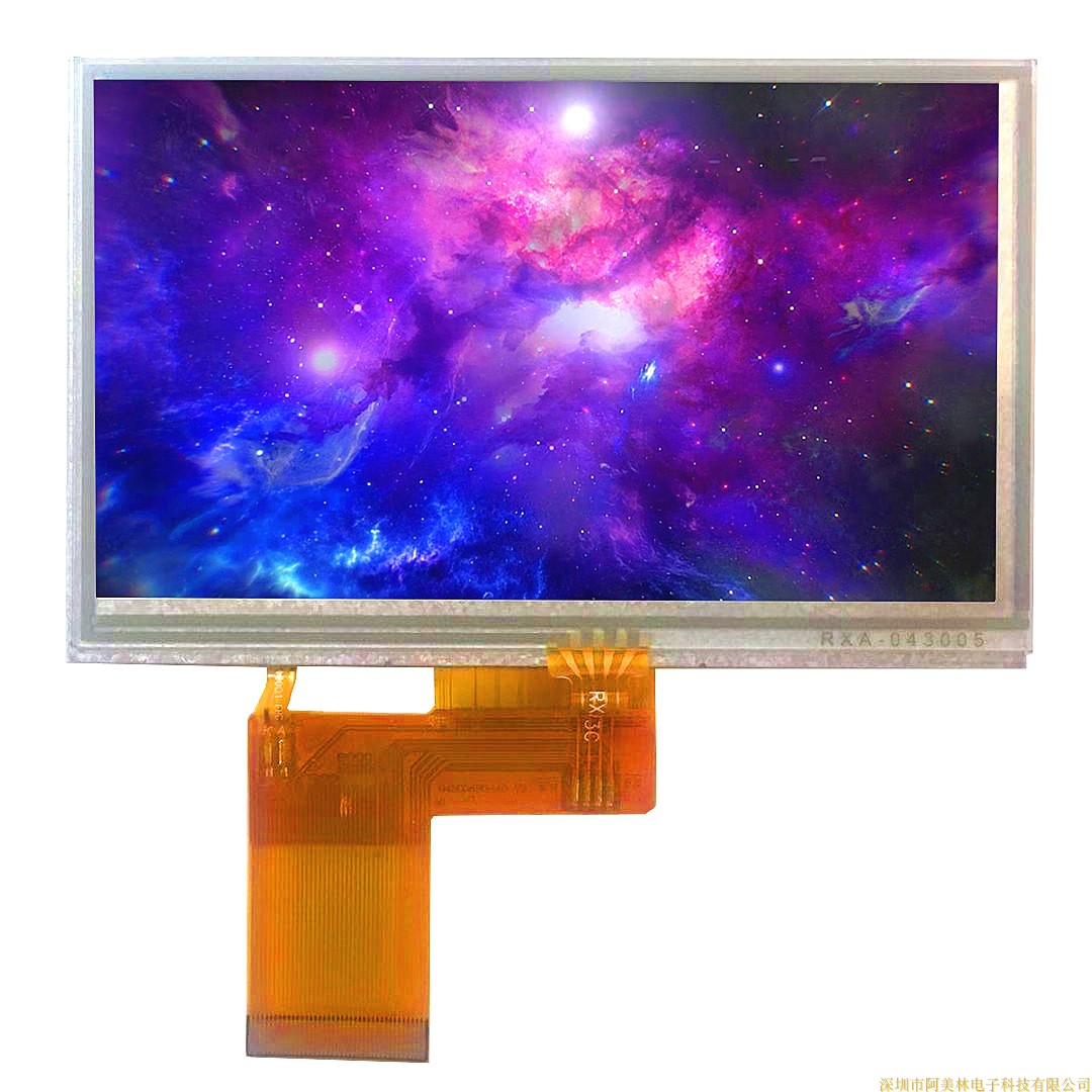 4.3 inch TFT liquid crystal display screen IPS type 800x480 brightness 500 RGB charged contact resistance