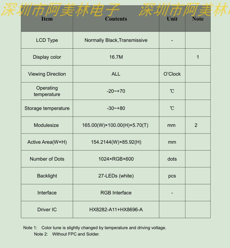 7-inch TFT LCD module LCD display module 1024x600 with TP touch screen IPS support for raspberry pie