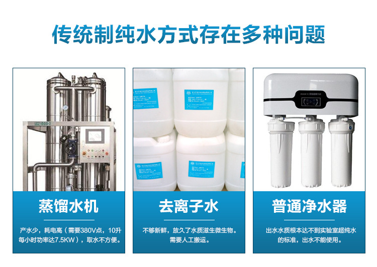 Small laboratory ultrapure water machine Deionized water equipment Distilled water machine Purified water ultrapure water equipment