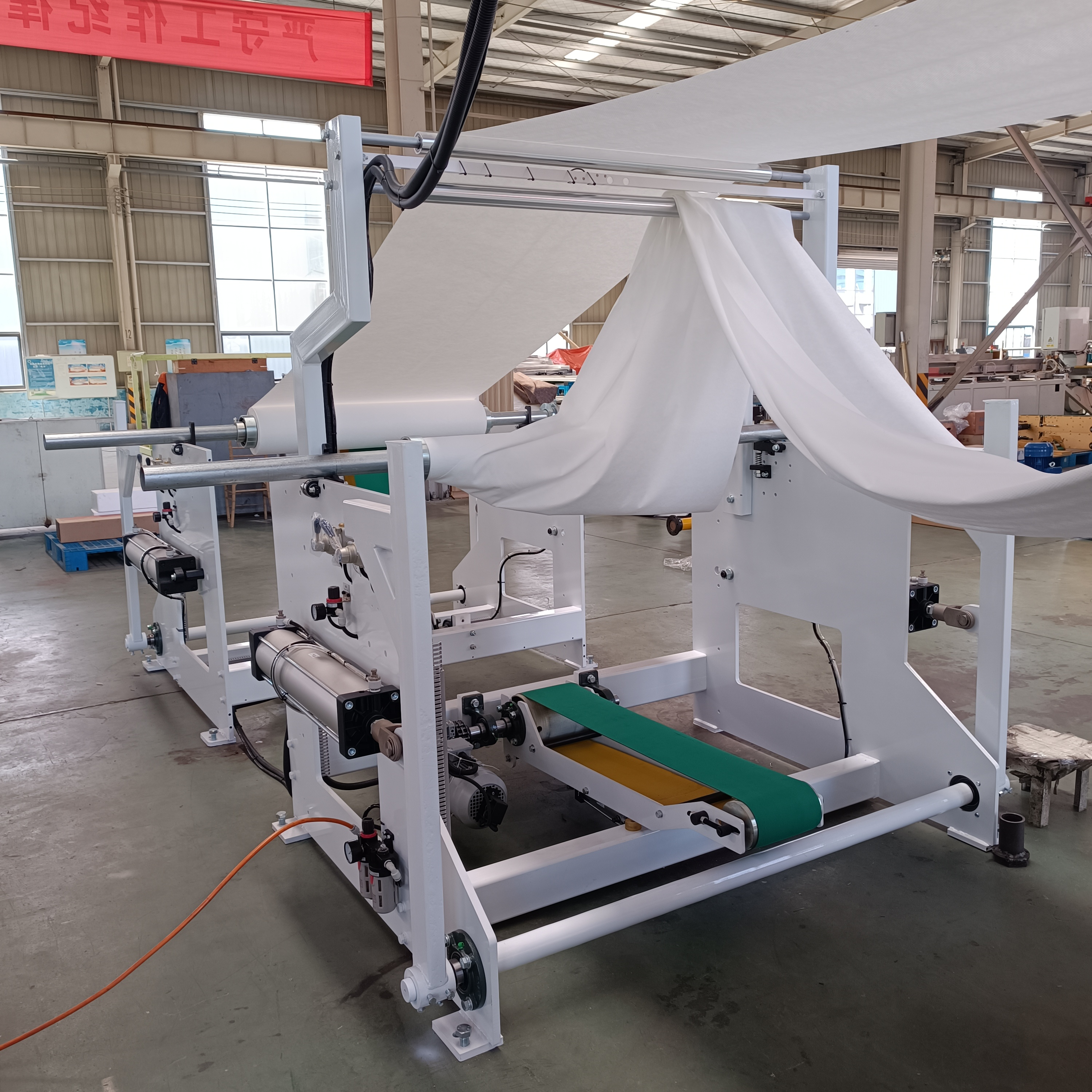 Portable foldable cotton soft towel machine with clean appearance, simple installation, and precise feeding protection device