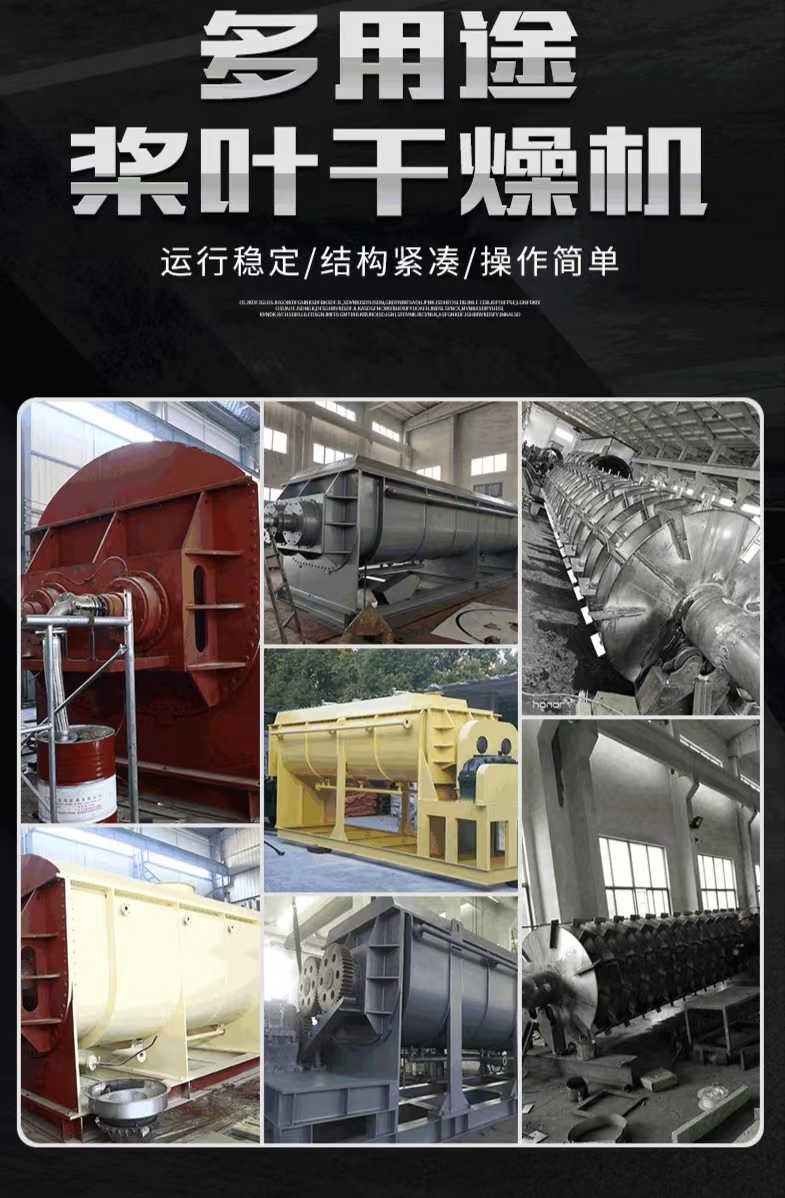 Used paddle dryer Bangze horizontal hollow vacuum industrial sludge treatment dryer equipment