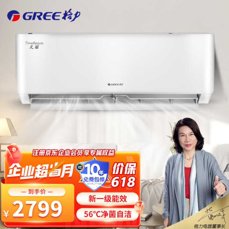 格力（GREE）空调挂机天丽大1匹新一级能效变频冷暖壁挂式K