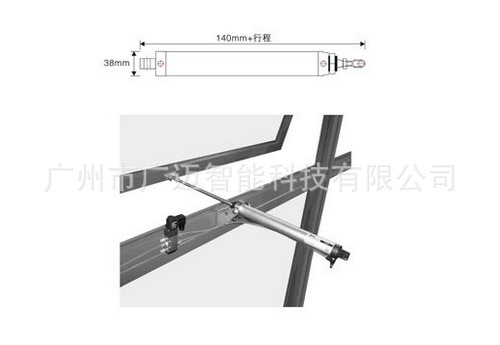 Aluminum alloy pneumatic home bedroom window opener, fire linkage door and window driver, pneumatic smoke exhaust window