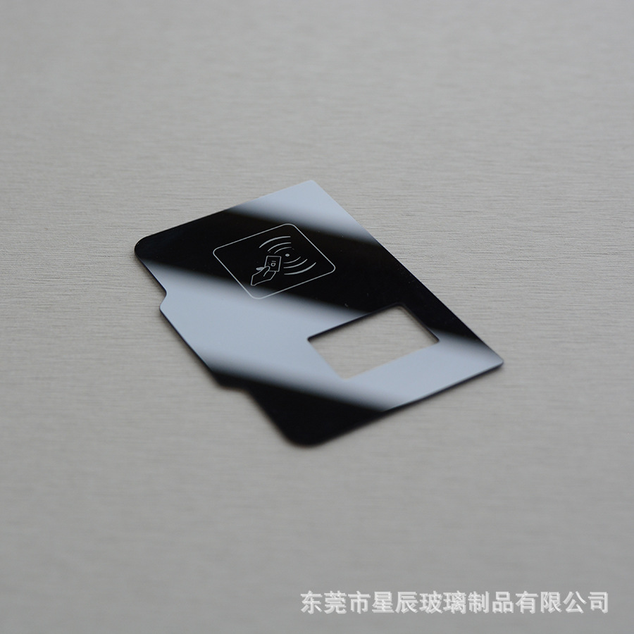 Processing small window card reader with irregular opening glass cover plate, display screen glass industrial control cover plate