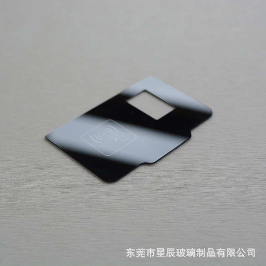 Processing small window card reader with irregular opening glass cover plate, display screen glass industrial control cover plate