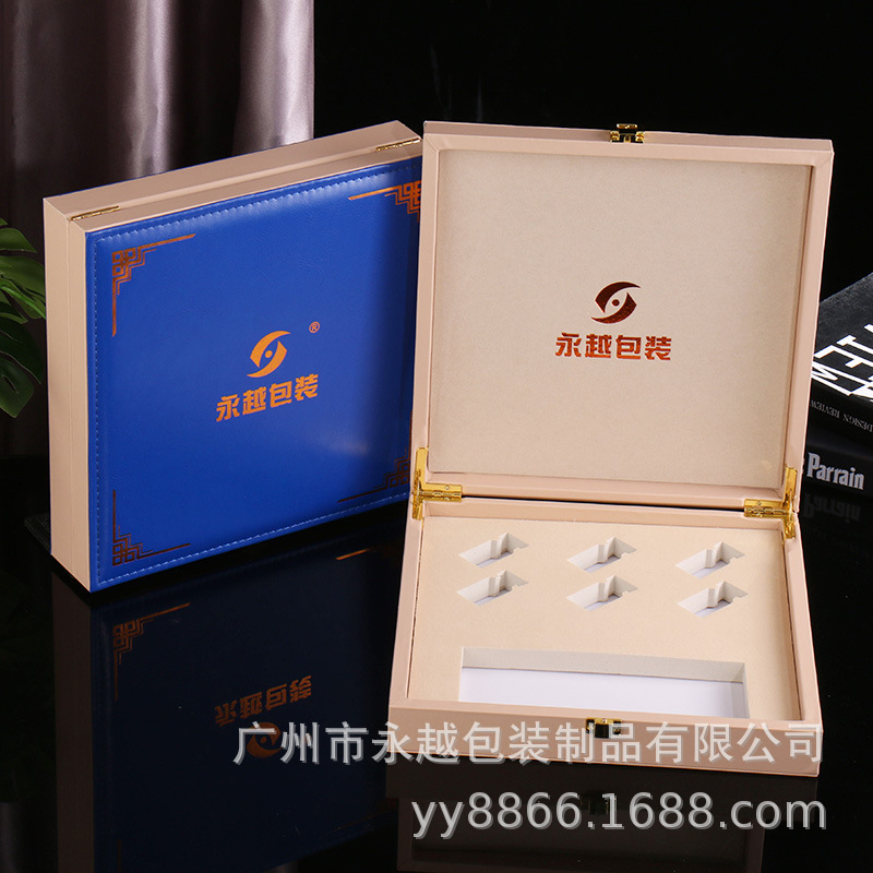 Yongyue packaging freeze-dried powder PU cosmetics Ophiocordyceps sinensis packaging box essential oil leather box customization