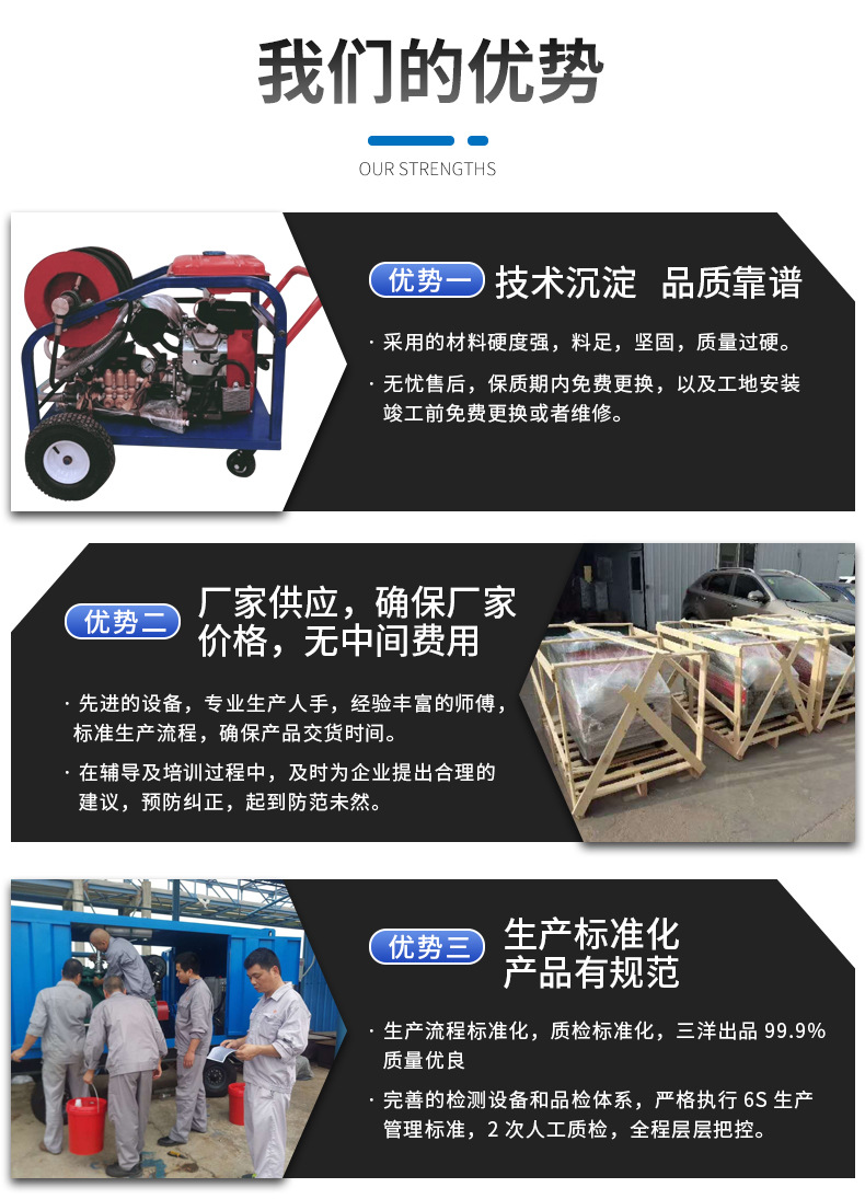 Industrial explosion-proof pipeline high-pressure cleaning machine Chemical pipeline inner wall cleaning machine High pressure dredging machine