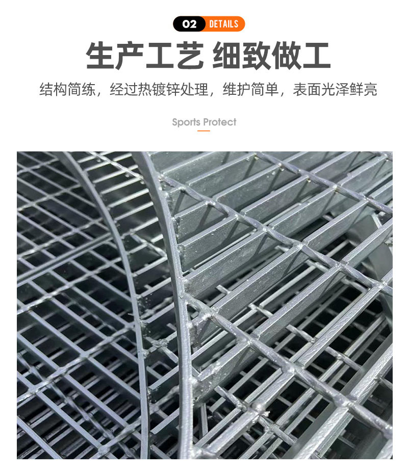 Hot dip galvanized steel grating with a wall thickness of 3mm, material Q235, article number 40, widely used