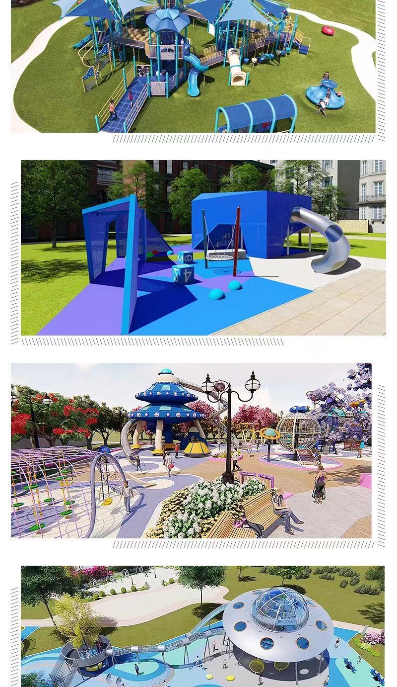 Stainless steel slide for children's families, outdoor large toys, outdoor customized non-standard amusement equipment, amusement park facilities