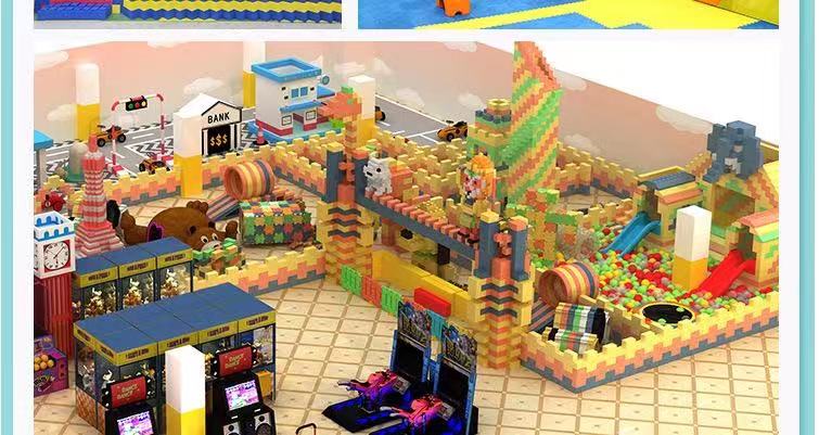 Shopping mall children's mischievous castle equipment parent-child playground entertainment project customized large trampoline park indoor children's slide