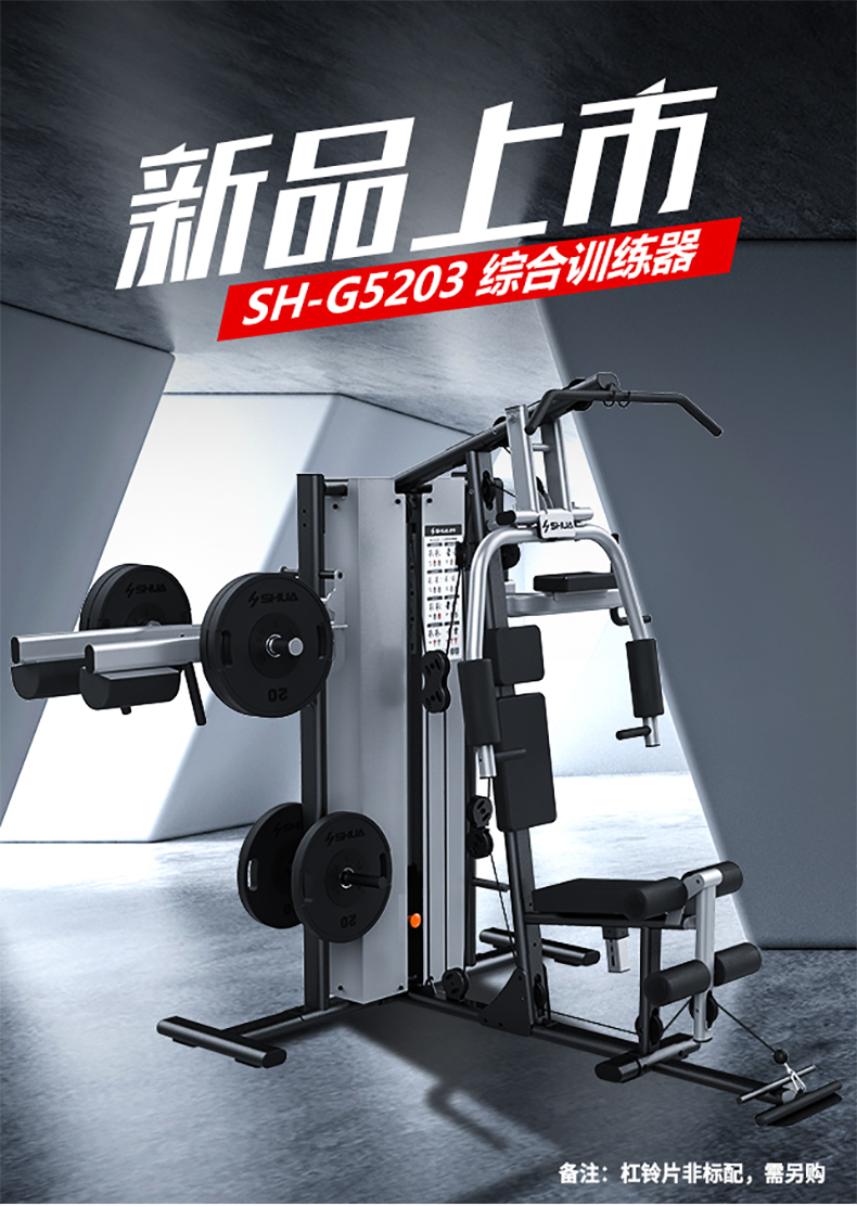 Shuhua Multifunctional Comprehensive Trainer Single Triple Stand High Squat Gym Strength Fitness Equipment G5203