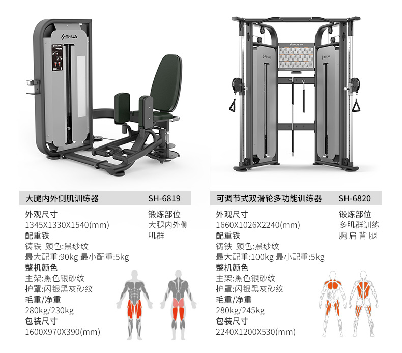 Shuhua Multifunctional Comprehensive Trainer Single Triple Stand High Squat Gym Strength Fitness Equipment G5203