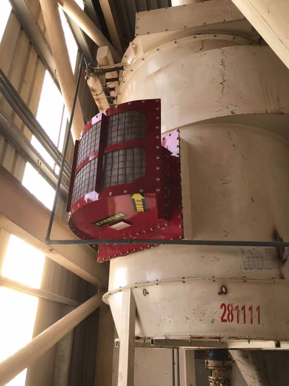 粮食加工厂布袋式除尘设备泄爆口 无焰泄爆装置防爆改造