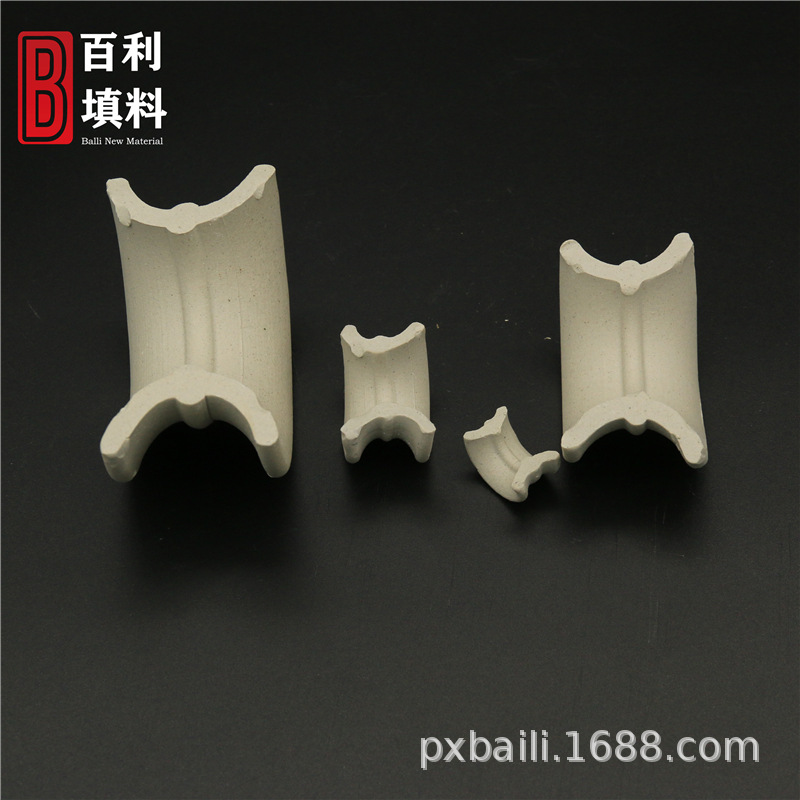 38mm saddle ring ceramic filler alkali and acid resistant filler reaction tower chemical bulk pile ceramic rectangular saddle ring