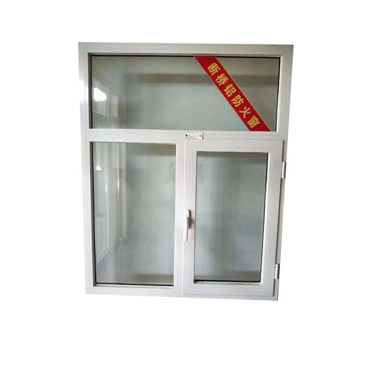 Broken bridge aluminum fire-resistant window, fixed flat open aluminum window, with good sound insulation, noise reduction, and airtightness