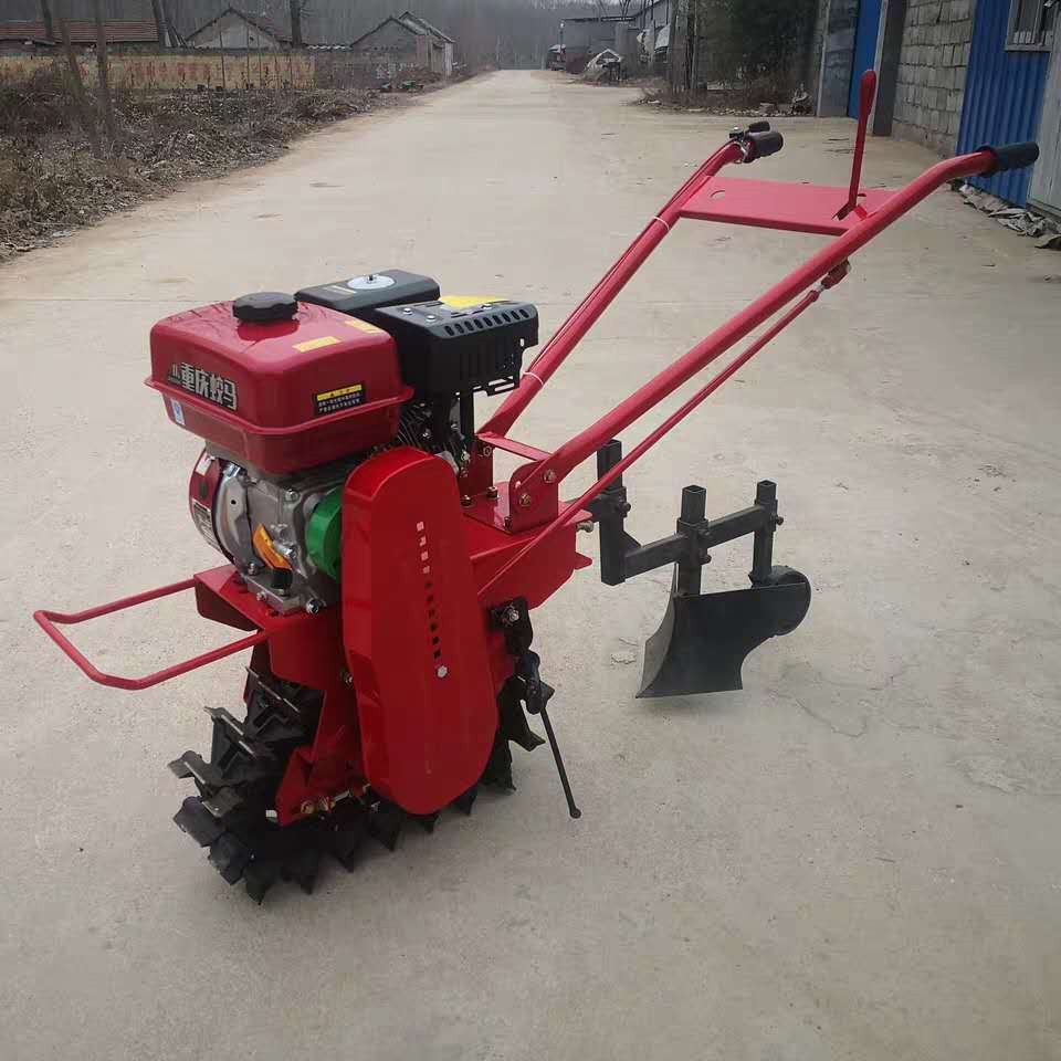 Single wheel garden management machine, track type micro tiller, narrow distance walking track type weeding and fur