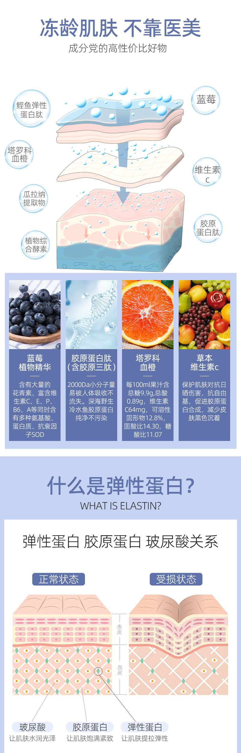 Prebiotic oral Elastin peptide fruit paste drink promotes smooth discharge and oem labeling processing of beauty liquid drink