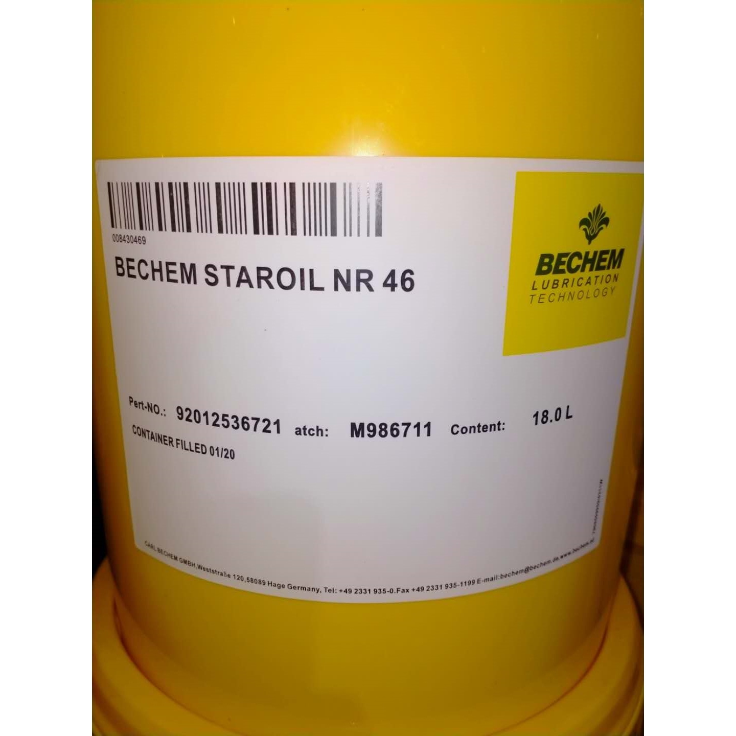 倍可润滑油BECHEM Staroil KNT32 LV46 G460 HVI46 NR 32 68 100
