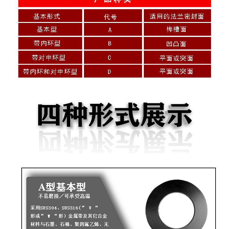 Heat exchanger winding gasket with inner and outer rings and spacer sealing gasket 304 cross beam T-shaped metal gasket