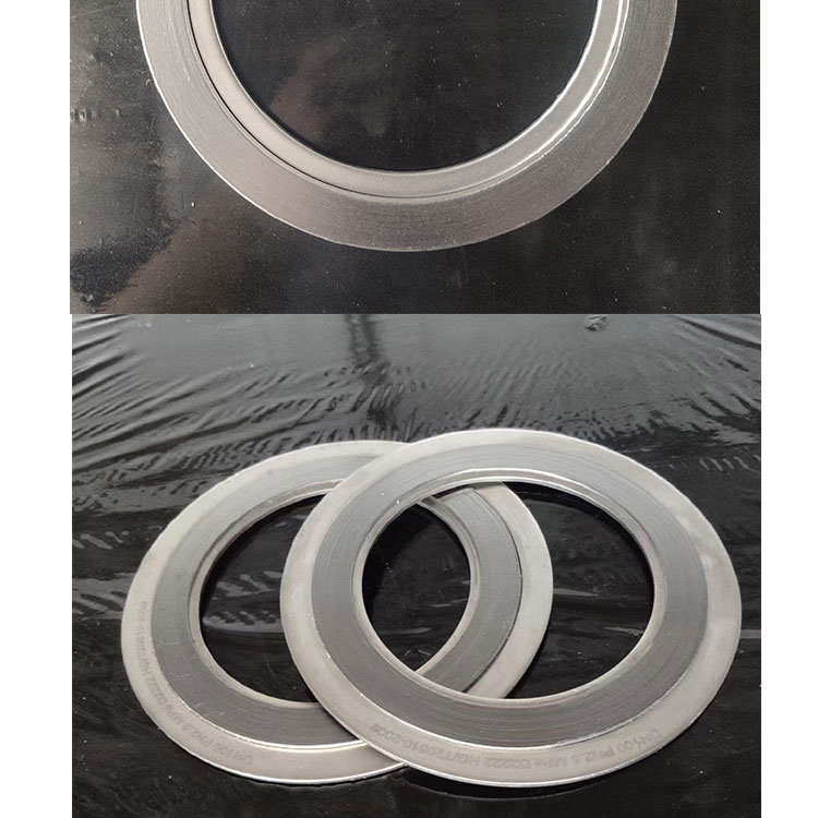 Heat exchanger winding gasket with inner and outer rings and spacer sealing gasket 304 cross beam T-shaped metal gasket