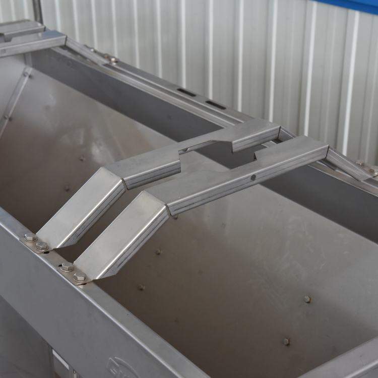 Stainless steel dry and wet feed trough Pig feed trough Easy to operate, customizable for fattening, conservation, and single sided, double-sided pig trough