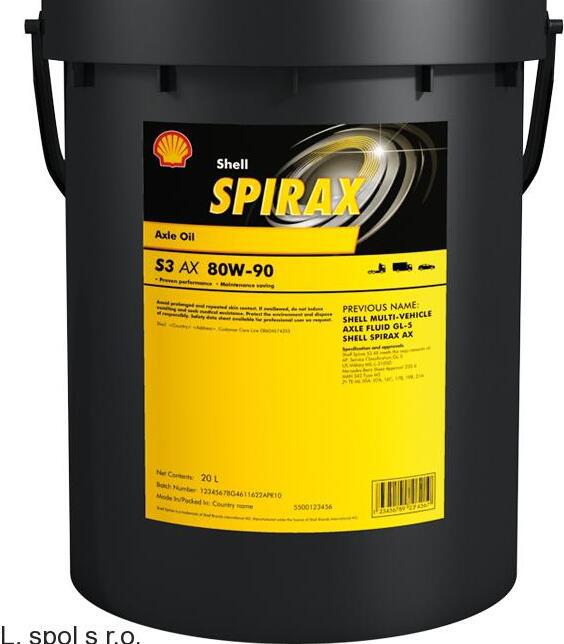 壳牌施倍力Shell Spirax S3 GX 80W-90汽车/车用/车辆 后桥齿轮油