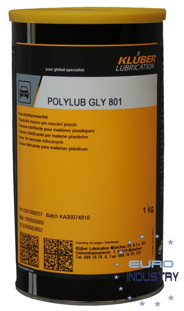 德国KLUBER克鲁勃POLYLUB GLY151、GLY501、GLY801 791合成润滑脂