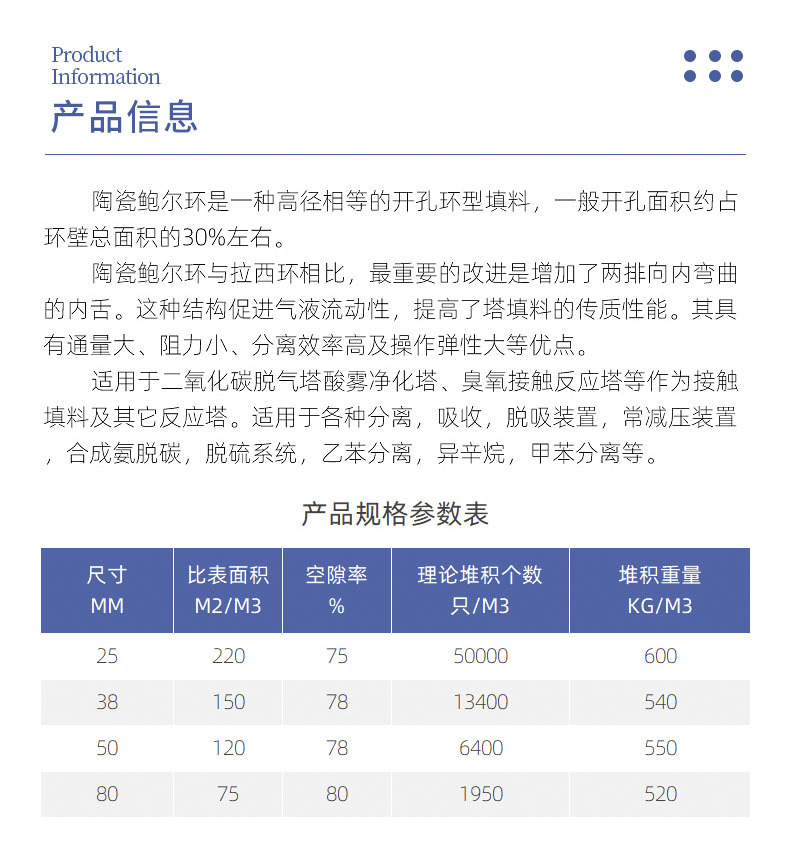 Baili Supply Ceramic Filler Ball Ring Desulfurization Tower Square Saddle Ring High Temperature Resistant Ceramic Ring Loose Stacked Rasch Ring Filler