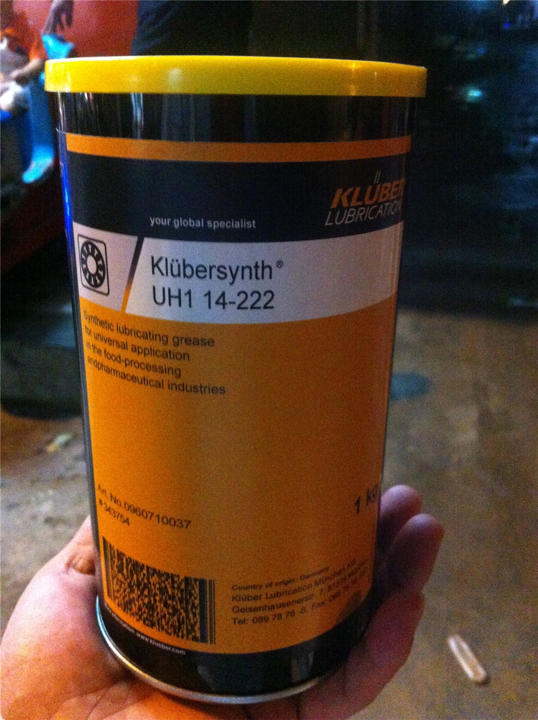 克鲁勃Klubersynth UH1 14-222食品，医药润滑脂、 1KG包邮 原装
