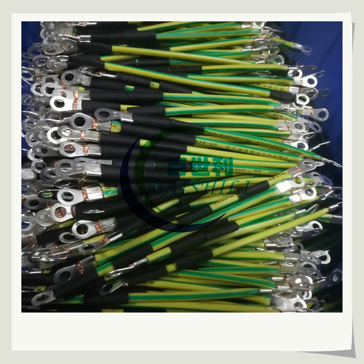 Baishili photovoltaic grounding wire through the door, grounding connection wire, yellow and green dual color jumper wire distribution box, electrostatic soft copper wire, equipment room equipment, bare copper wire, multi-core yellow and green electrostatic grounding wire