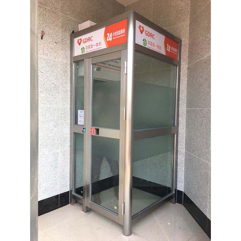 【 National Shipping 】 304 Stainless Steel Agricultural Credit Cooperative Bank ATM Intelligent Protection Cabin Anti Trailing Cabin Partition