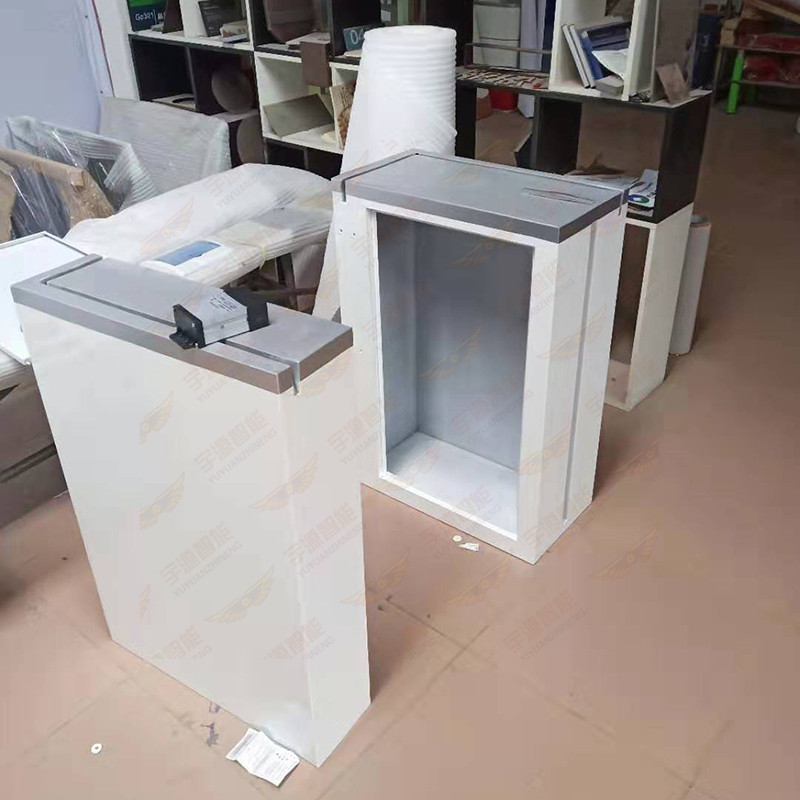 Bank furniture intelligent teller machine partition self-service equipment protective cover lobby financial equipment sheet metal shell manufacturer